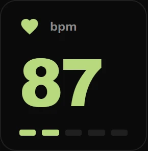 Stream widget now, slim: heart rate only